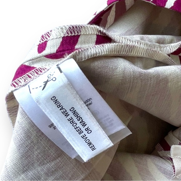 NWOT DKNY Zebra Stripped Raspberry & Cream Light Skirt Size 4 - Picture 9 of 10